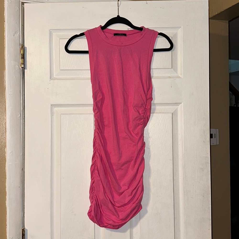 Women’s Ruched Pink Dress